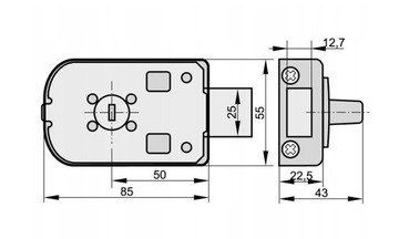MINOS SURFACE LOCK 50MM БЕЛЫЙ