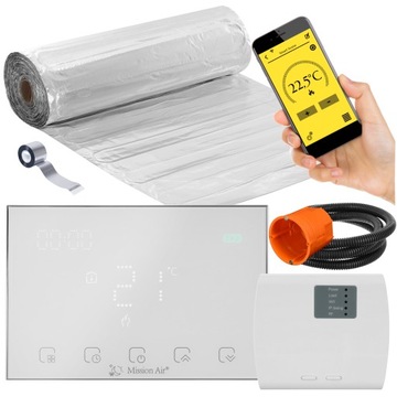 ZESTAW MATA GRZEWCZA grzejna Mission Air pod panele MAL-160W/m² 7m² WiFi