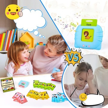 Сенсорная игрушка для детей, обучающая машина с карточками на 384 слова