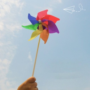 РАЗНОЦВЕТНАЯ МЕЛЬНИЦА, ВЕТРЯНАЯ МЕЛЬНИЦА ДЛЯ ДЕТЕЙ, ДЛЯ ВЕЛОСИПЕДА, ДЛЯ ПРОГУЛКИ В САД, 56 СМ