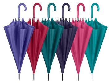 Parasol przeciwdeszczowy automatyczny długi laska Perletti jednokolorowe