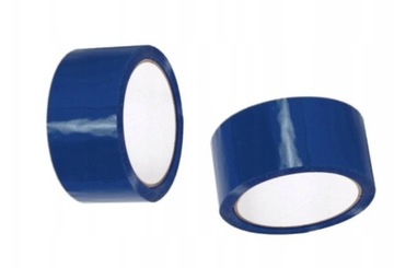 48mm/66yTAŚMA PAKOWA MOCNA KAUCZUK do paczek palet NIEBIESKA