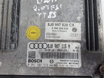 AUDI TT 8J 06-14R 2.0 TFSI BWA JEDNOTKA MOTORU 8J0907115N