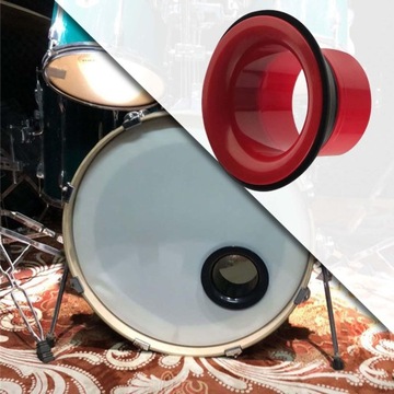 Усилитель бас-барабана Усилитель барабана Звуковое отверстие Без звука Прочный красный порт