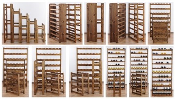 Винная полка RW-1-42, подставка на 42 бутылки, ольха