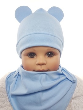 KOMPLET CHŁOPIĘCA CZAPKA MYSZKA MIKI + CHUSTKA CZAPECZKA CHUSTECZKA 3M-5LAT