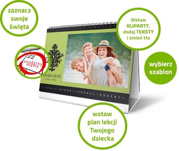 Foto-kalendarz biurkowy 2021 TWOJE ZDJĘCIA KREATOR