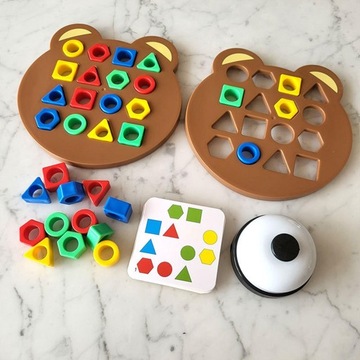 Игра в соответствии с фигурами Montessori Geometric с колоколом