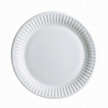 Talerz papierowy obiadowy biały 26cm 100 szt.