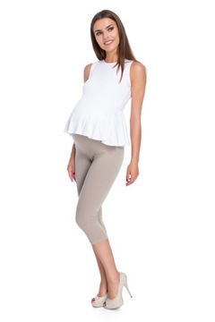 LEGGINSY CIĄŻOWE 3/4 BAWEŁNA GETRY PREG34 3XL