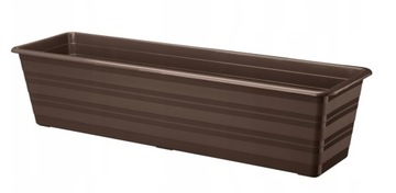 Doniczka skrzynka balkonowa DRACO 60 cm na pelargonie surfinie brązowa