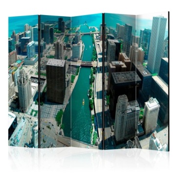 Parawan 5-częściowy - Architektura miejska Chicago