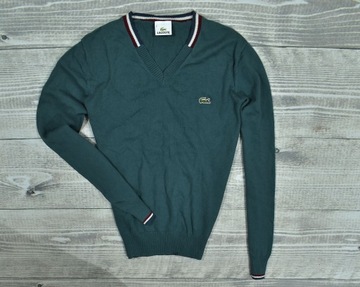 LACOSTE Bawełniany Sweter Męski V-neck / M