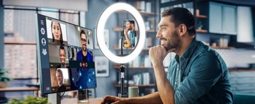 НАБОР КОЛЬЦЕВОЙ ЛАМПА RING RGB СО ШТАТИВОМ ДЛЯ СЕЛФИ-ВИДЕОФОТО MJ26