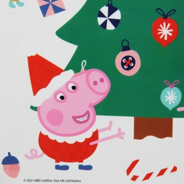 Świąteczne naklejki na szybę okno świnka peppa
