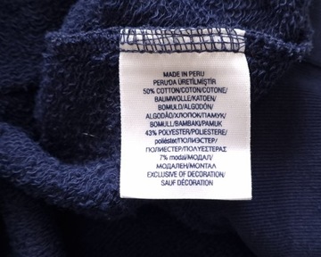 POLO RALPH LAUREN NAVY BLUE CREW NECK Bawełna Męska Bluza XXL