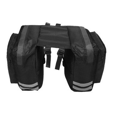Сумки через плечо с двумя кофрами из ткани Оксфорд, задняя стойка, багажник для мотоцикла, черные