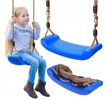 Детские качели, доска, плоское пластиковое сиденье, СИНИЕ £130