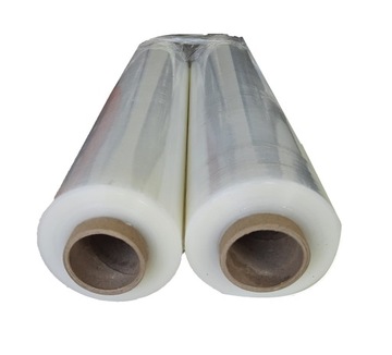 FOLIA STRETCH PRZEZROCZYSTA STRECZ TRANSPARENT 2,5 KG WYTRZYMAŁA 2 SZTUKI