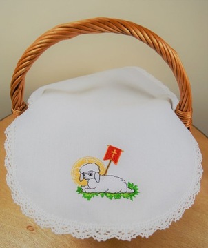 Большая салфетка ВЫШИВКА для покрытия корзины, УЗОРЫ