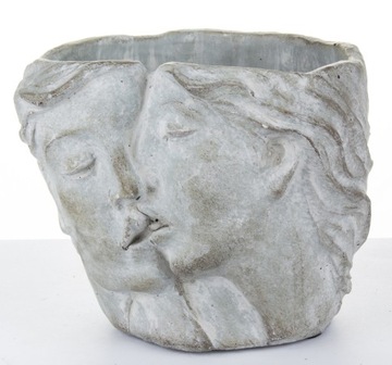 КРЫШКА НА ЦВЕТОЧНЫЙ ГОРШОК ПОЦЕЛУЙ БАЛКОН ЦВЕТОЧНЫЙ ГОРШОК ВИНТАЖ СЕДАЯ ГОЛОВА ЛИЦО