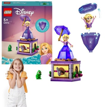 LEGO DISNEY WIRUJĄCA ROSZPUNKA NA POZYTYWCE KLUCZ DO KRĘCENIA ZAPLONTANI