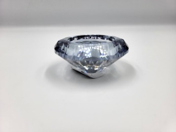 Стеклянный подсвечник для чайной свечи с эффектом бриллианта BLUE 484