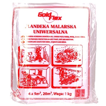 FOLIA MALARSKA PRZEZROCZYSTA 4x5m. EXTRA GRUBA
