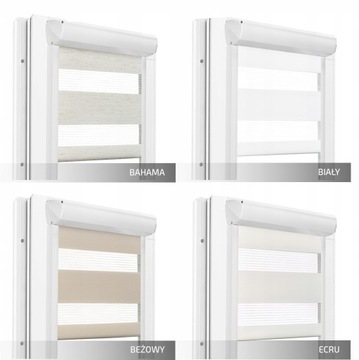 ROLETA W KASECIE DZIEŃ I NOC Z PROWADNICAMI NA WYMIAR