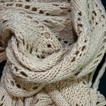 TCM Szal Fredzle Ażurowy Wzór 55% Wełna