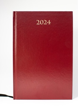 Kalendarz TERMINARZ B6 dzienny 2024 bordo