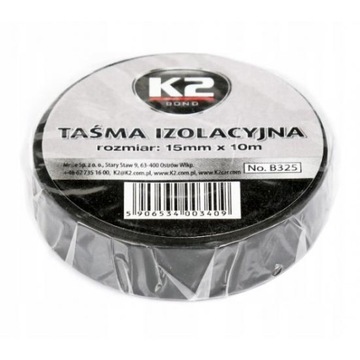 K2 TAŚMA IZOLACYJNA CZARNA 15MM/10M