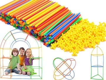 Słomki konstrukcyjne rurki klocki konstrukcyjne patyczki XXL Straws