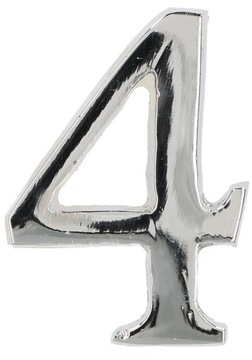 CYFRA NUMER NA DRZWI CHROM SAMOPRZYLEPNA 5 CM