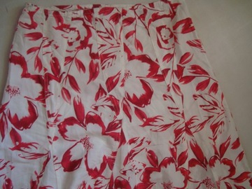 LNIANA rozkloszowana spódnica w kwiaty M&S r.40