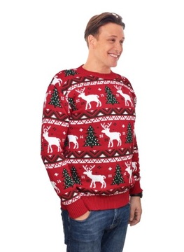 НОРВЕЖСКИЙ РОЖДЕСТВЕНСКИЙ ДЖЕМПЕР REINDER RED XL