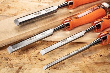 NEO CHISEL набор столярных стамесок для подбивки 4 шт. 6,12,18,24 + ЧЕХОЛ 37-900