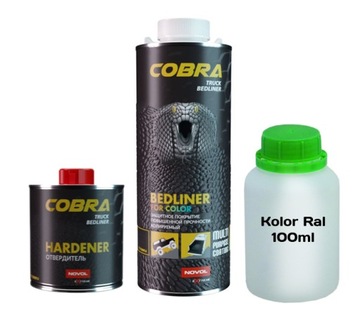 Novol Cobra Truck Bedliner 600ml + 200ml Utwardzacz + 100ml Kolor Ral