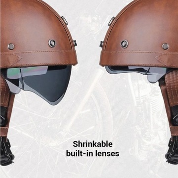 Кожаный мотоциклетный шлем Retro Capacete De Moto, мотоциклетный шлем для скутера