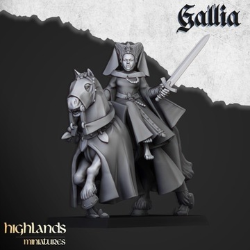 Damsel of Gallia on Horse - Minifaktura - KoE - Druk 3D