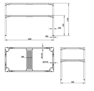 Stelaż do stołu konferencyjnego 4 SILNIKI Spacetronik biurka elektrycznego