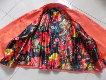 ПАЛЬТО PER UNA НА ЦВЕТНОЙ ПОДКЛАДКЕ, КАК НОВОЕ