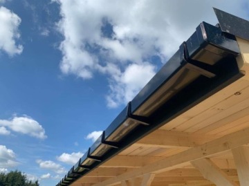 ТРУБА КРУП ПВХ КВАДРАТНАЯ 80 ral 7016, длина 4м ГРАФИТ