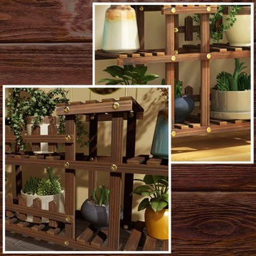 ДЕРЕВЯННАЯ ПОДСТАВКА ДЛЯ ЦВЕТОВ ПОЛКА ДЛЯ ЦВЕТОВ 95 СМ ПРОЧНАЯ МНОГОЯРУСНАЯ