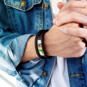 КОЖАНЫЙ БРАСЛЕТ С ГРАВИРОВКОЙ БЕСКОНЕЧНЫХ ИМЕН