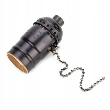 E27 МЕТАЛЛИЧЕСКАЯ ЛАМПА С ТРОСОВЫМ ВЫКЛЮЧАТЕЛЕМ