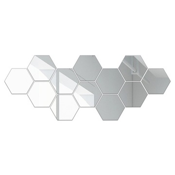 LUSTRO samoprzylepne HEXAGON naklejka DUŻE 126 х 110 х 63mm