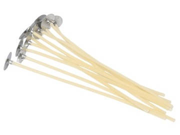 Knot do świec parafiny z blaszką knoty 12cm-10szt