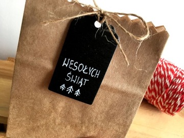 Экоэтикетки черные 2,9х5,2 см, 100 шт, мел