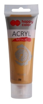 Farba akrylowa 75ml, złota, Happy Color NR 11